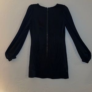 Black mini dress with sexy zipper in back